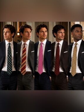 Men's Lot of 5 ties - Pink / Red / Burgundy various brands